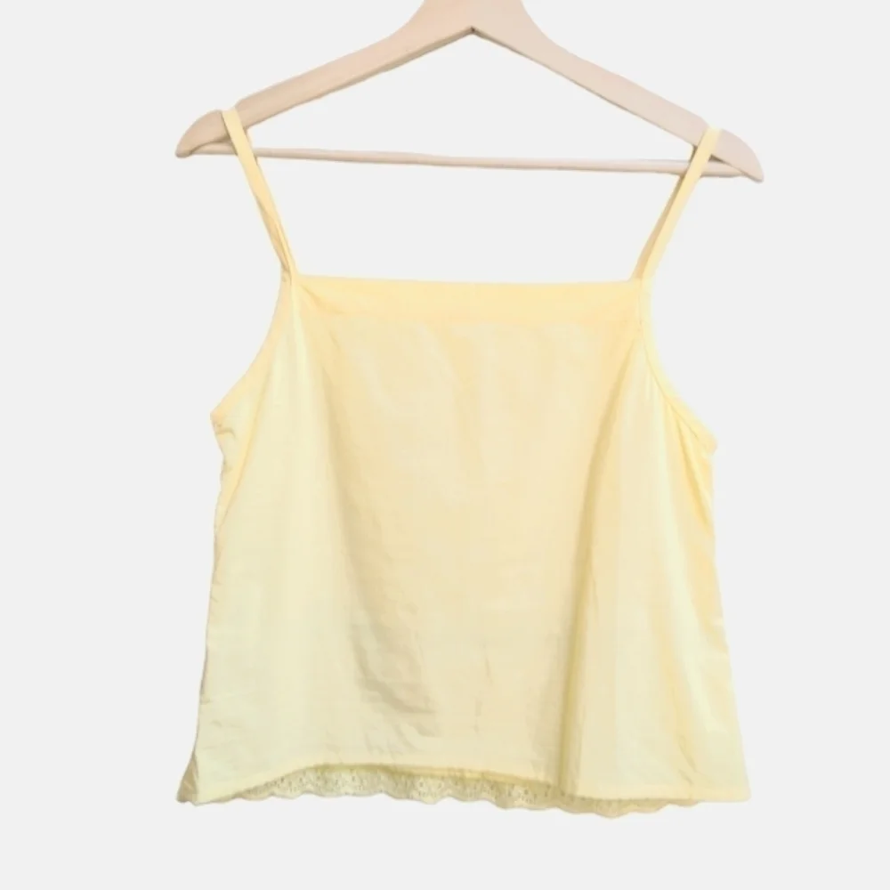 Lace and Embroidery Yellow Summer Top, Size XS - Picture 2 of 11